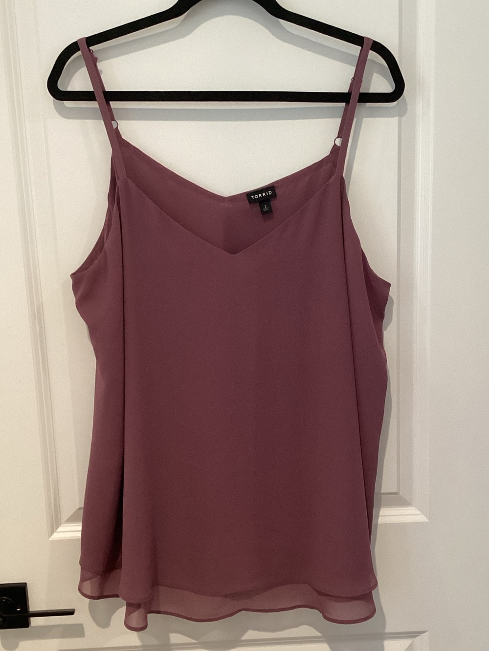 torrid dusty mauve double-layer camisole